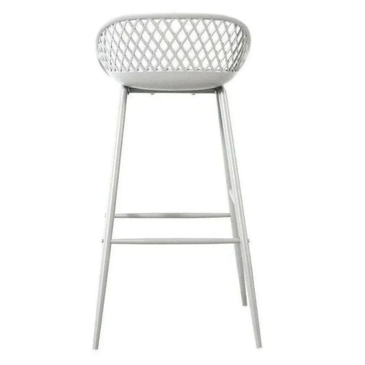 Outdoor Barstool White Set Black (Bar Height)-Outdoor Bar Stools-Moe's Home-LOOMLAN