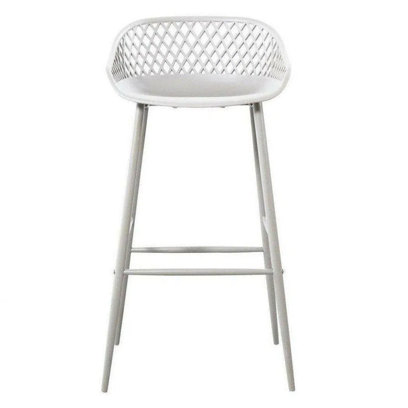 Outdoor Barstool White (Set of 2) Black Contemporary (Bar Height) Outdoor Bar Stools LOOMLAN By Moe's Home