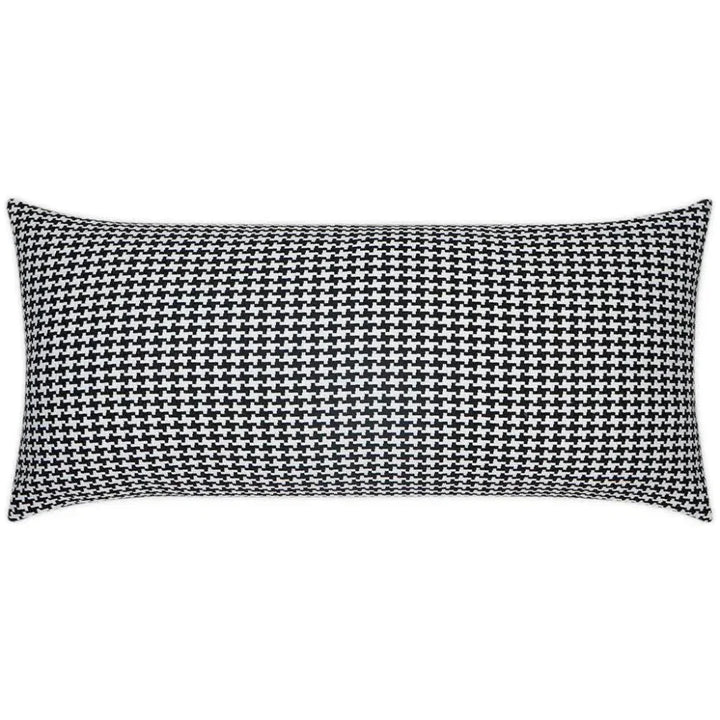 Outdoor Bedford Lumbar Pillow - Black-Outdoor Pillows-D.V. Kap-LOOMLAN