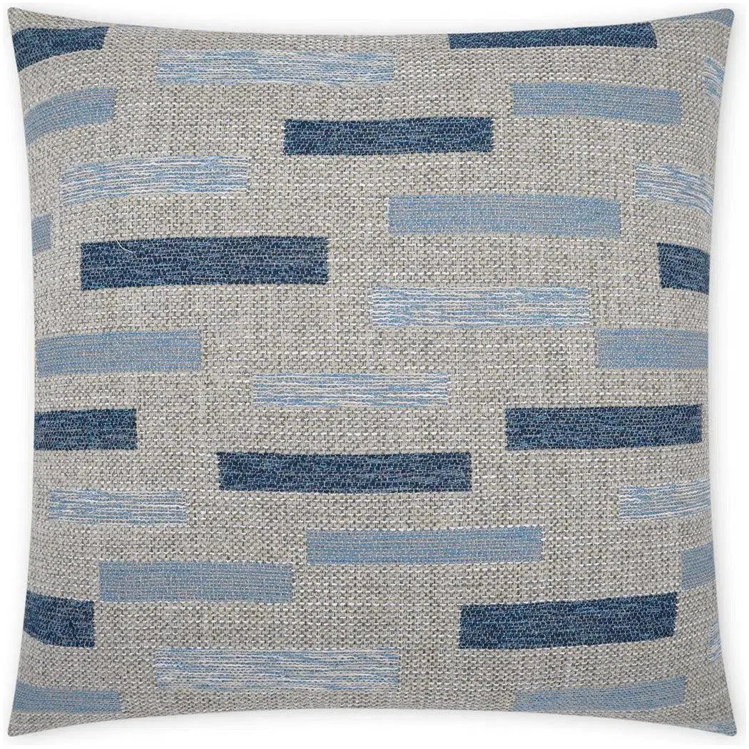 Outdoor Blockweave Pillow - Indigo