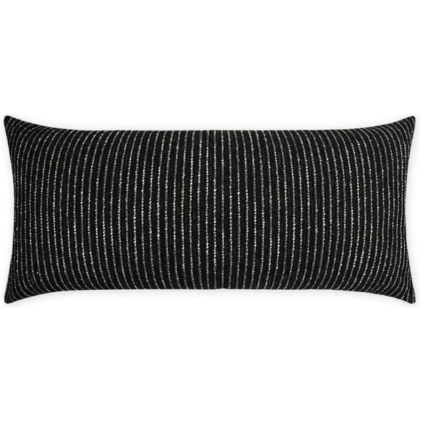Outdoor Burson Lumbar Pillow - Onyx-Outdoor Pillows-D.V. Kap-LOOMLAN