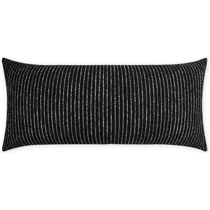 Outdoor Burson Lumbar Pillow - Onyx-Outdoor Pillows-D.V. Kap-LOOMLAN