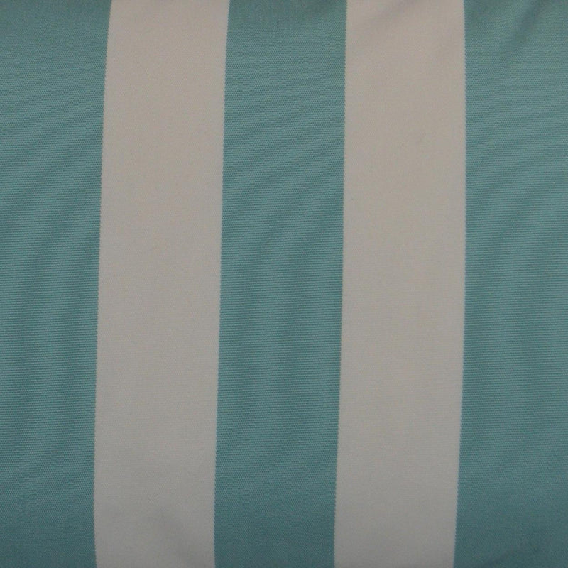 Outdoor Café Stripe Lumbar Pillow - Aqua-Outdoor Pillows-D.V. KAP-LOOMLAN