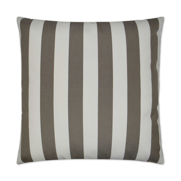 Outdoor Café Stripe Pillow - Driftwood-Outdoor Pillows-D.V. KAP-LOOMLAN