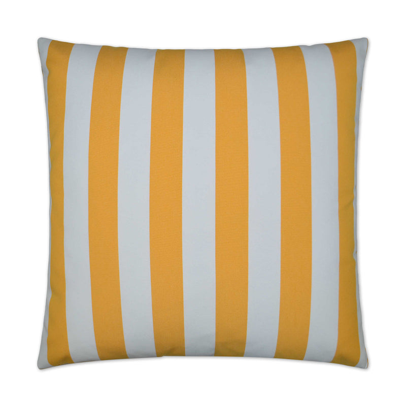 Outdoor Café Stripe Pillow - Yellow-Outdoor Pillows-D.V. KAP-LOOMLAN