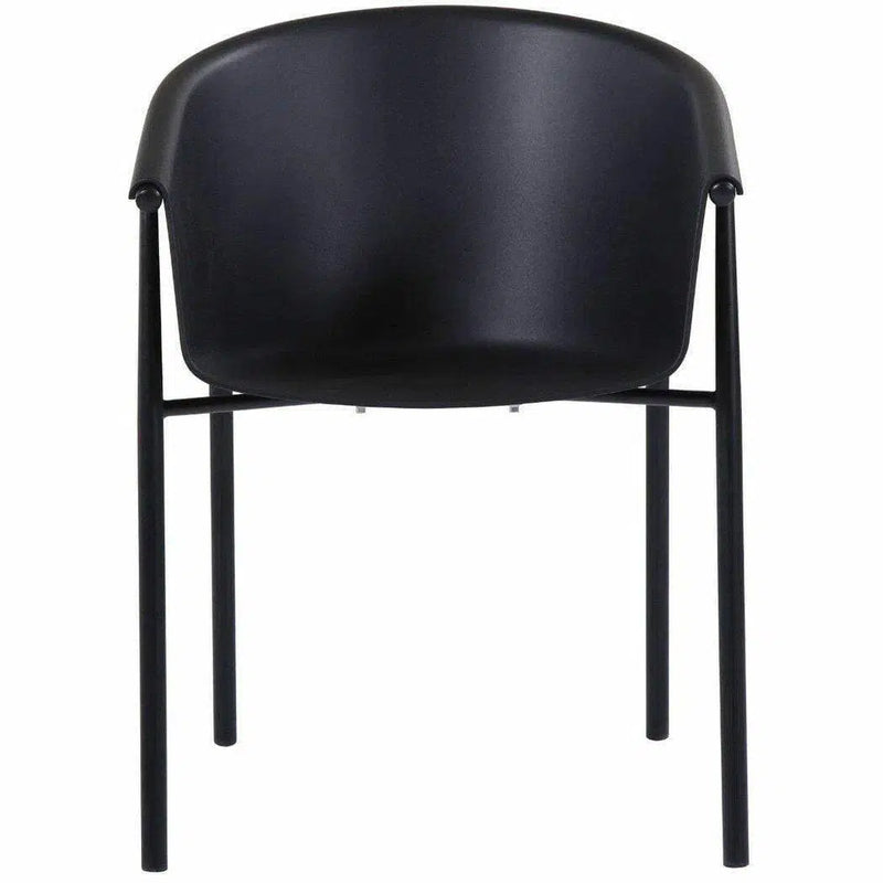 Outdoor Dining Chair Set Black