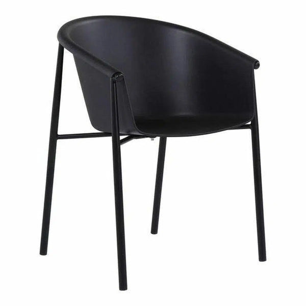 Outdoor Dining Chair Set Black