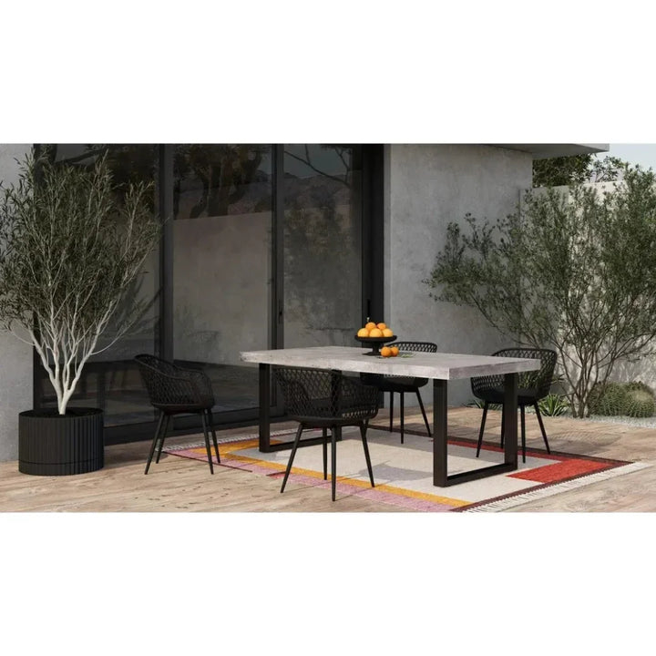 Outdoor Dining Table Large Grey-Outdoor Dining Tables-Moe's Home-LOOMLAN