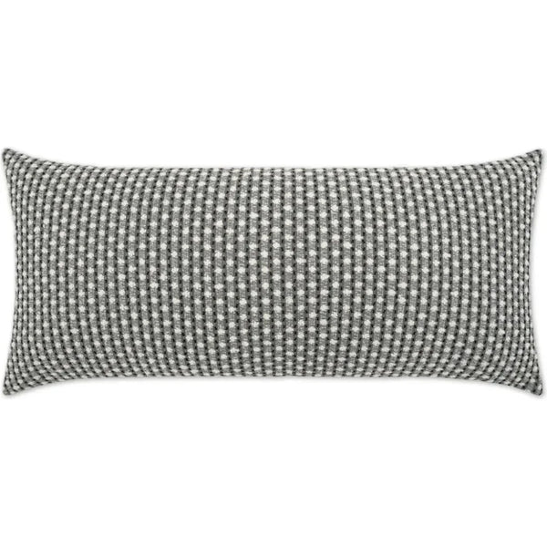 Outdoor Dot Dash Lumbar Pillow - Grey-Outdoor Pillows-D.V. Kap-LOOMLAN