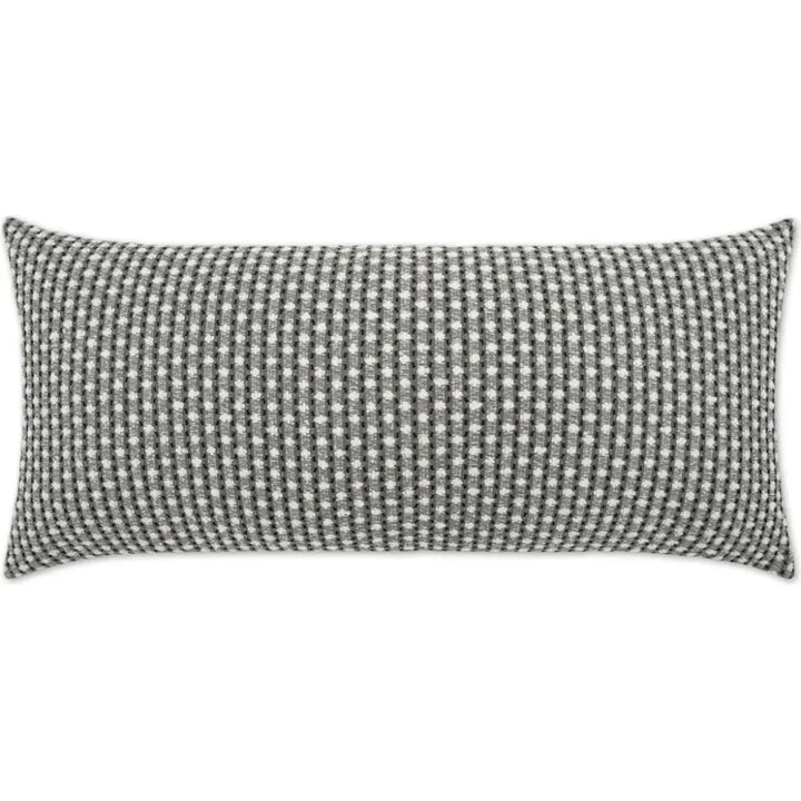 Outdoor Dot Dash Lumbar Pillow - Grey-Outdoor Pillows-D.V. Kap-LOOMLAN
