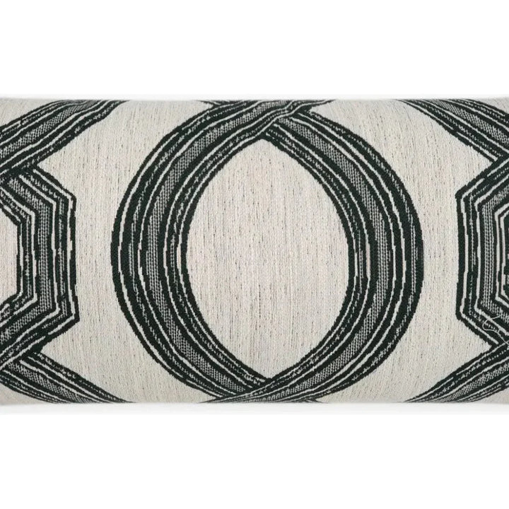 Outdoor Evadne Lumbar Pillow - Black-Outdoor Pillows-D.V. Kap-LOOMLAN