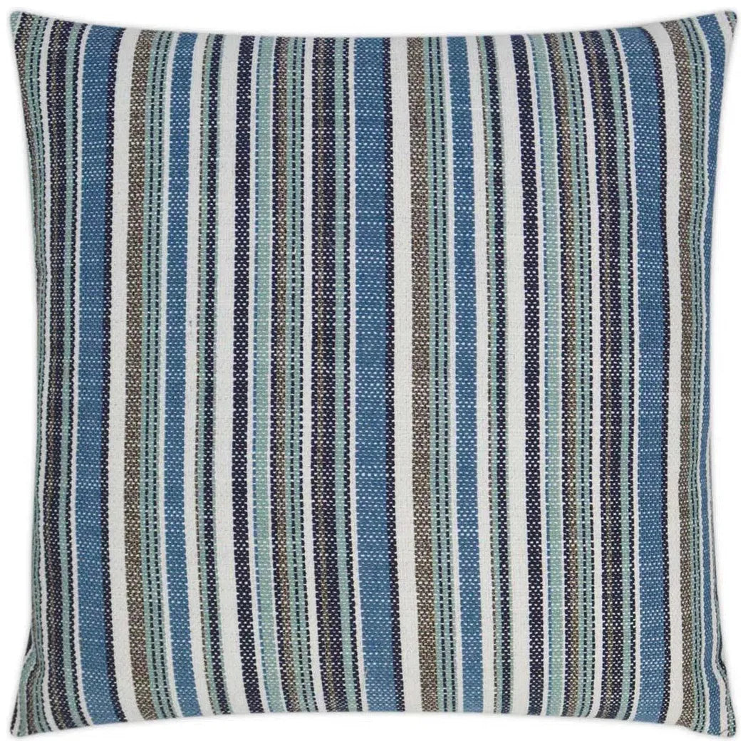 Outdoor Fancy Stripe Pillow - Navy