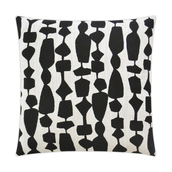 Outdoor Freya Pillow - Black-Outdoor Pillows-D.V. KAP-LOOMLAN