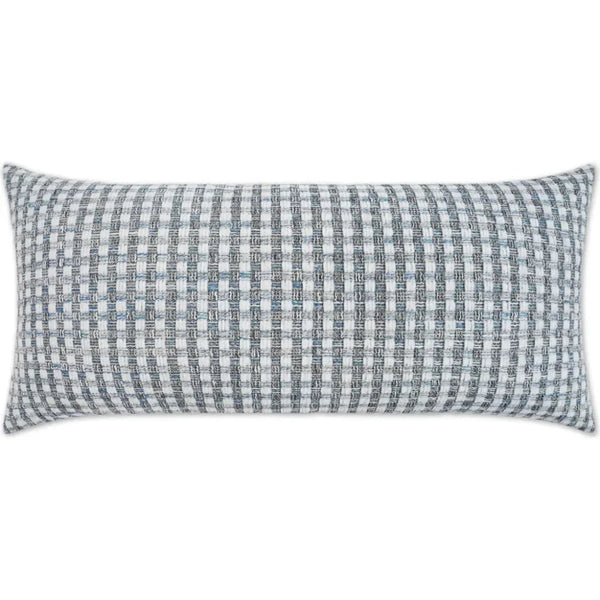 Outdoor Heart Stone Lumbar Pillow - Blue-Outdoor Pillows-D.V. Kap-LOOMLAN