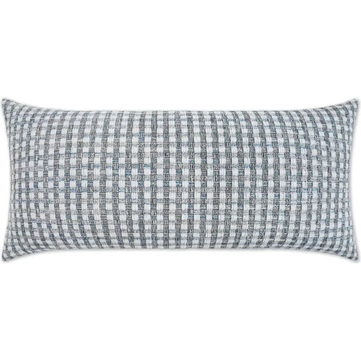 Outdoor Heart Stone Lumbar Pillow - Blue-Outdoor Pillows-D.V. Kap-LOOMLAN