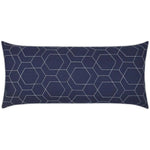 Outdoor Hex Quilt Lumbar Pillow - Navy