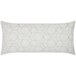 Outdoor Hex Quilt Lumbar Pillow - White