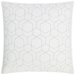 Outdoor Hex Quilt Pillow - White