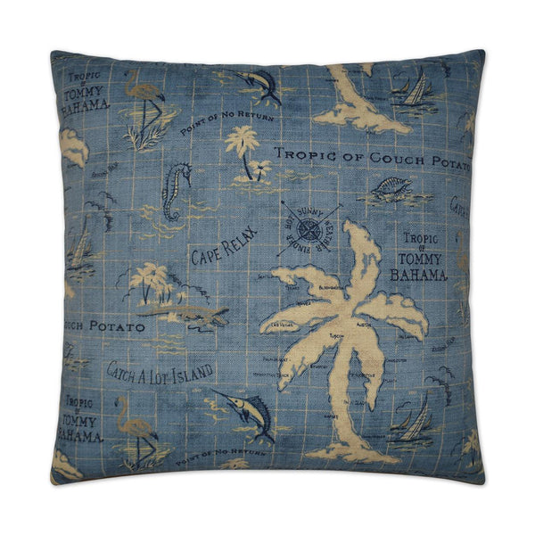 Outdoor Island Song Pillow - Ocean-Outdoor Pillows-D.V. KAP-LOOMLAN