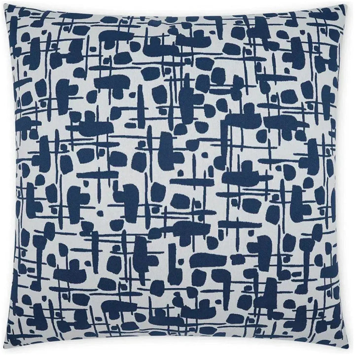 Outdoor Jargon Pillow - Blue-Outdoor Pillows-D.V. Kap-LOOMLAN