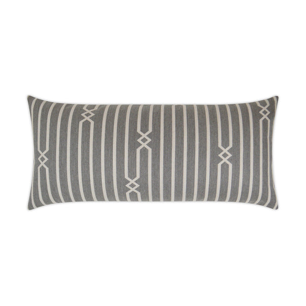 Outdoor Kitri Lumbar Pillow - Stone-Outdoor Pillows-D.V. KAP-LOOMLAN
