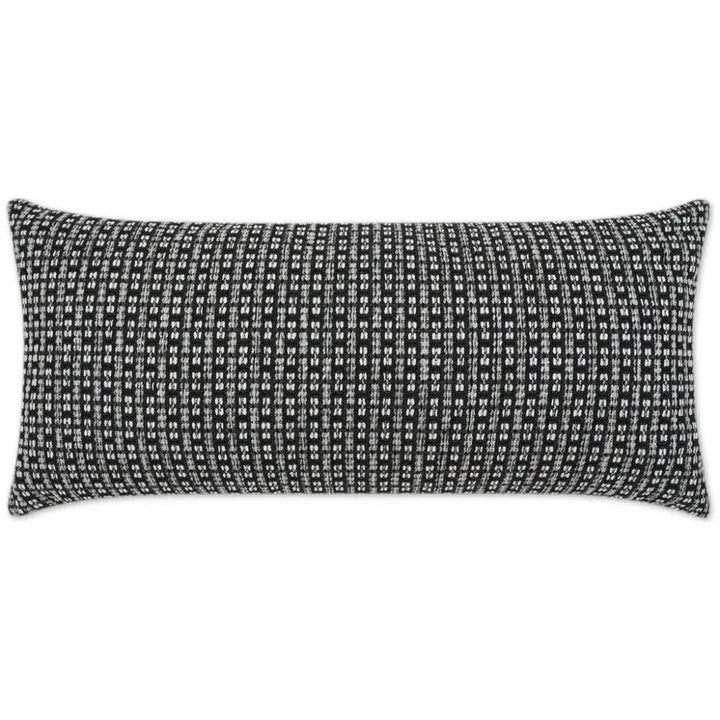 Outdoor Kittery Lumbar Pillow - Ebony-Outdoor Pillows-D.V. Kap-LOOMLAN