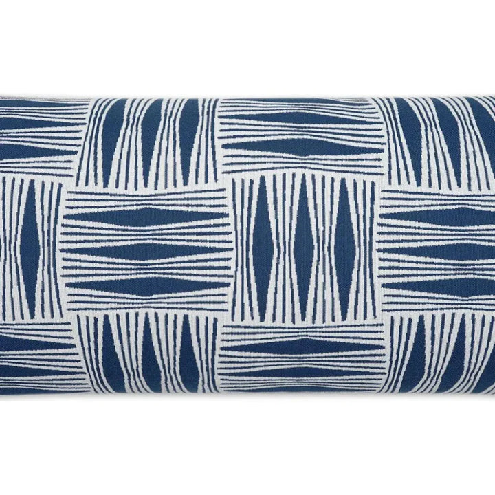 Outdoor Kizomba Lumbar Pillow - Blue-Outdoor Pillows-D.V. Kap-LOOMLAN