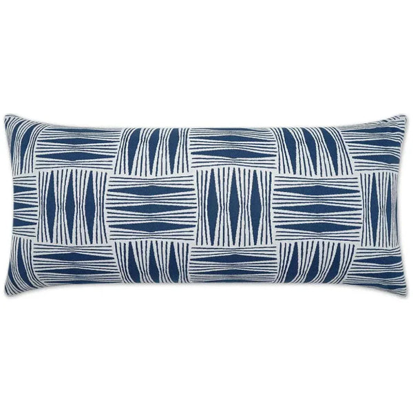 Outdoor Kizomba Lumbar Pillow - Blue-Outdoor Pillows-D.V. Kap-LOOMLAN