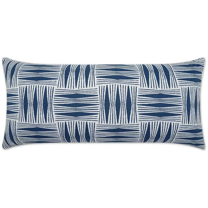Outdoor Kizomba Lumbar Pillow - Blue-Outdoor Pillows-D.V. Kap-LOOMLAN