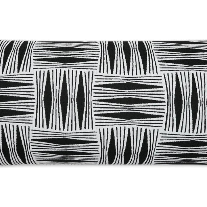Outdoor Kizomba Lumbar Pillow - Ebony-Outdoor Pillows-D.V. Kap-LOOMLAN