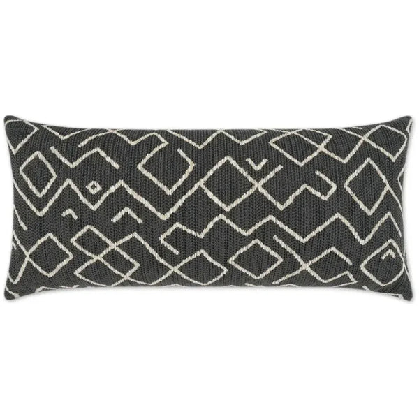 Outdoor Kraken Lumbar Pillow - Charcoal-Outdoor Pillows-D.V. Kap-LOOMLAN