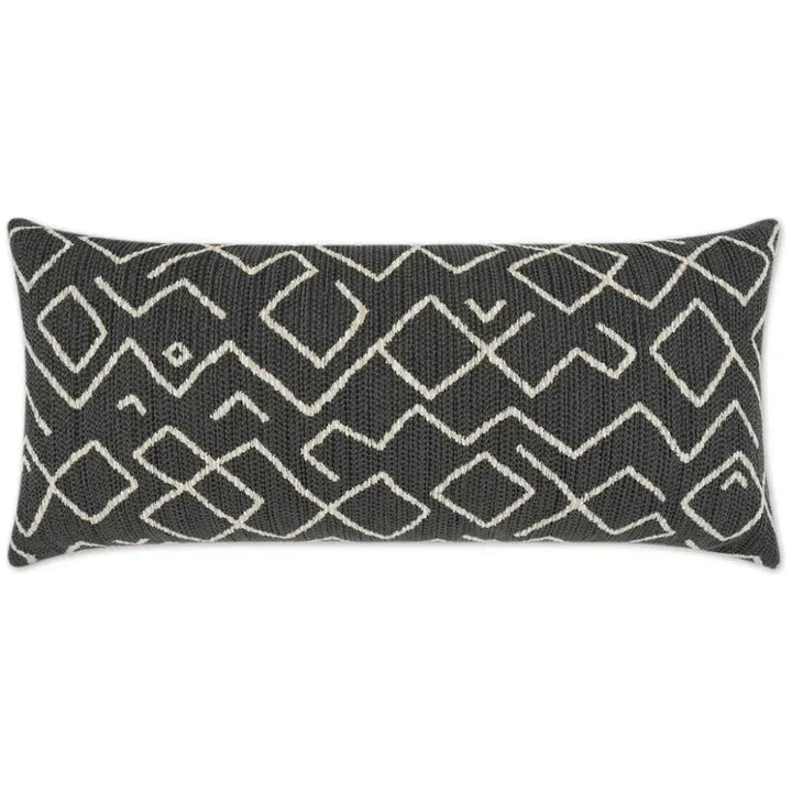 Outdoor Kraken Lumbar Pillow - Charcoal-Outdoor Pillows-D.V. Kap-LOOMLAN
