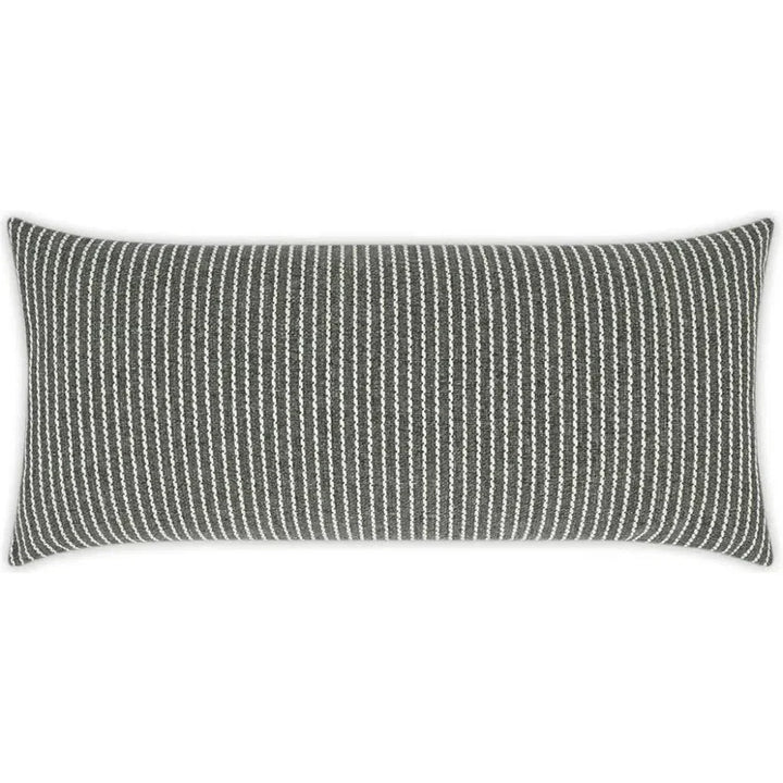 Outdoor Linus Lumbar Pillow - Graphite-Outdoor Pillows-D.V. Kap-LOOMLAN