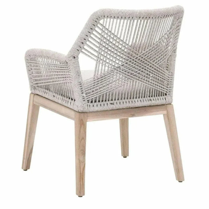 Outdoor Loom Rope Dining Arm Chair 2PC Rope-Outdoor Dining Chairs-Essentials For Living-LOOMLAN