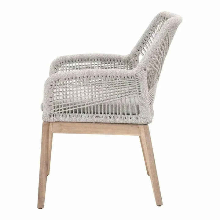 Outdoor Loom Rope Dining Arm Chair 2PC Rope-Outdoor Dining Chairs-Essentials For Living-LOOMLAN