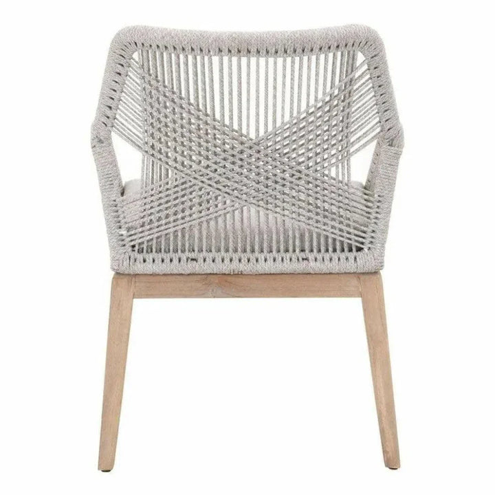 Outdoor Loom Rope Dining Arm Chair 2PC Rope-Outdoor Dining Chairs-Essentials For Living-LOOMLAN