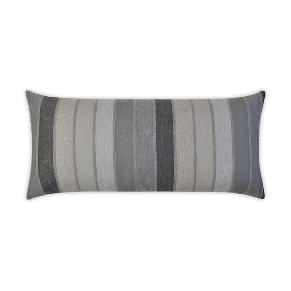 Outdoor Lucy Lumbar Pillow - Asphalt-Outdoor Pillows-D.V. KAP-LOOMLAN