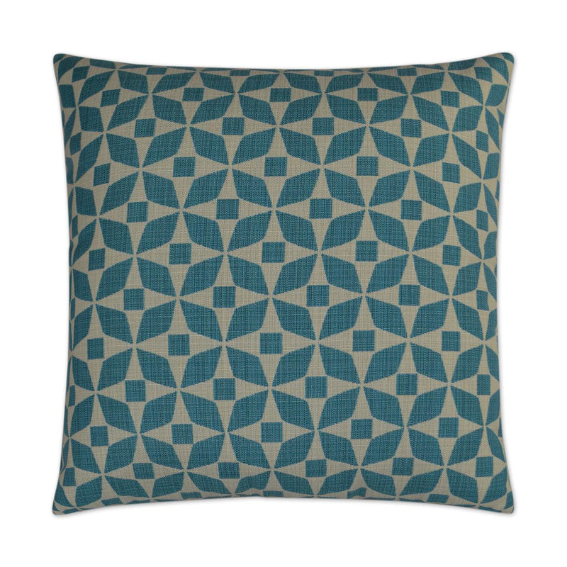 Outdoor Marquee Pillow - Turquoise-Outdoor Pillows-D.V. KAP-LOOMLAN