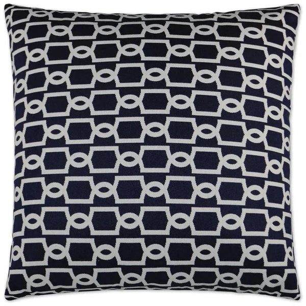 Outdoor Ocean Gate Pillow - Navy-Outdoor Pillows-D.V. Kap-LOOMLAN