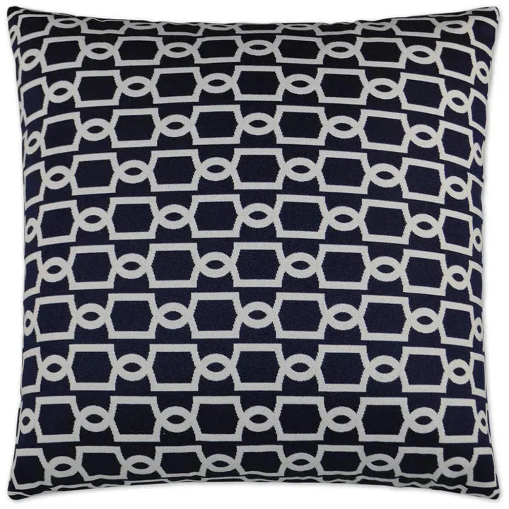 Outdoor Ocean Gate Pillow - Navy-Outdoor Pillows-D.V. Kap-LOOMLAN