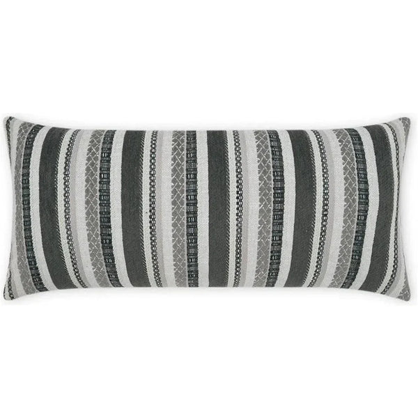 Outdoor Oriana Lumbar Pillow - Grey-Outdoor Pillows-D.V. Kap-LOOMLAN