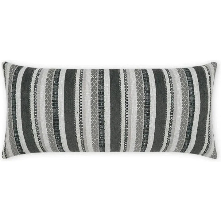 Outdoor Oriana Lumbar Pillow - Grey-Outdoor Pillows-D.V. Kap-LOOMLAN