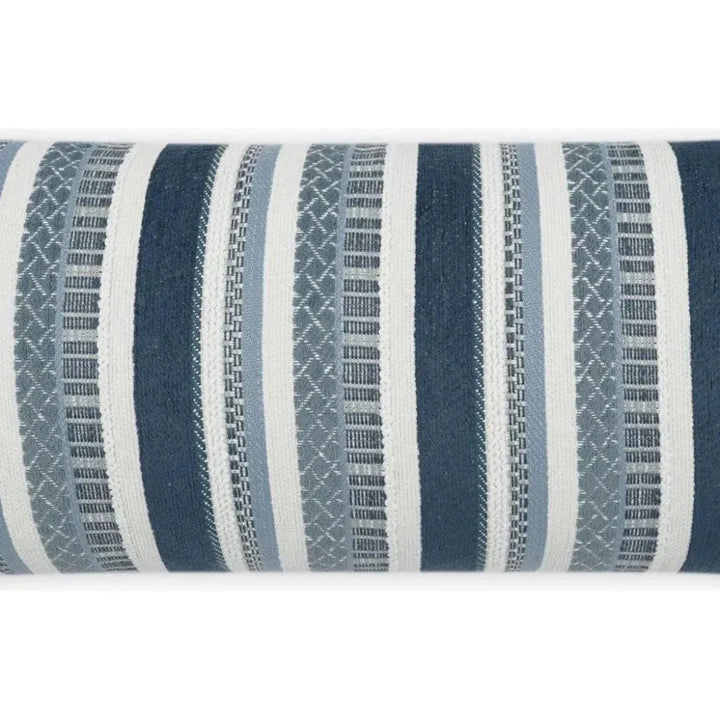 Outdoor Oriana Lumbar Pillow - Indigo-Outdoor Pillows-D.V. Kap-LOOMLAN