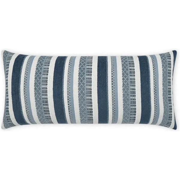 Outdoor Oriana Lumbar Pillow - Indigo-Outdoor Pillows-D.V. Kap-LOOMLAN