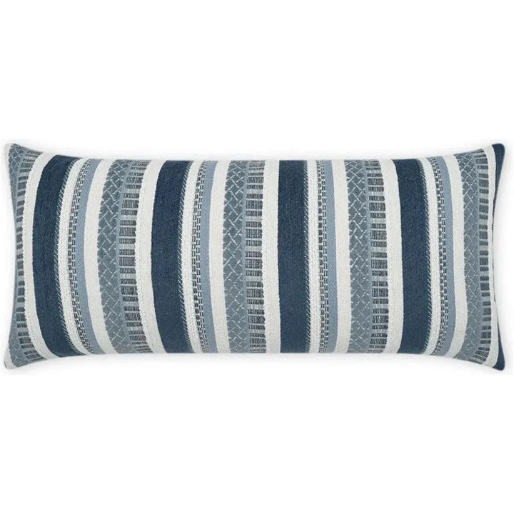 Outdoor Oriana Lumbar Pillow - Indigo-Outdoor Pillows-D.V. Kap-LOOMLAN