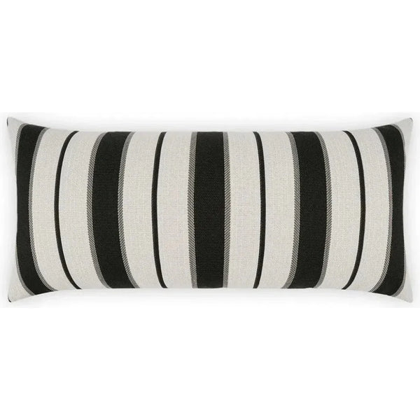 Outdoor Paruani Lumbar Pillow - Ebony-Outdoor Pillows-D.V. Kap-LOOMLAN