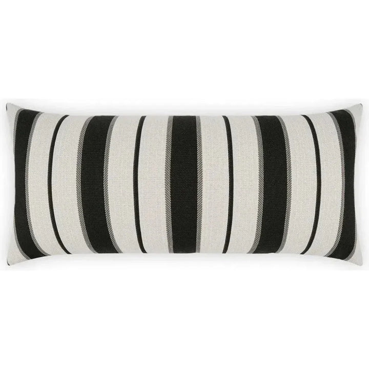 Outdoor Paruani Lumbar Pillow - Ebony-Outdoor Pillows-D.V. Kap-LOOMLAN