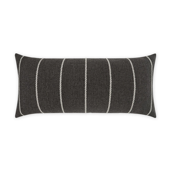 Outdoor Pencil Lumbar Pillow - Carbon-Outdoor Pillows-D.V. KAP-LOOMLAN