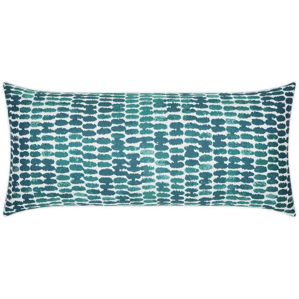 Outdoor Reach Lumbar Pillow - Turquoise