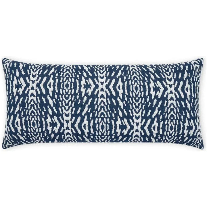 Outdoor Riff Lumbar Pillow - Blue-Outdoor Pillows-D.V. Kap-LOOMLAN